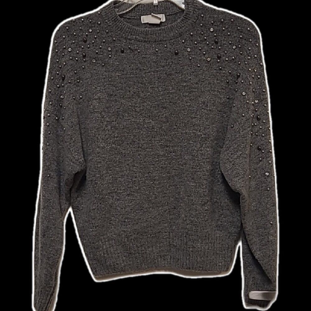 H&M BEADED SWEATER Sz SP